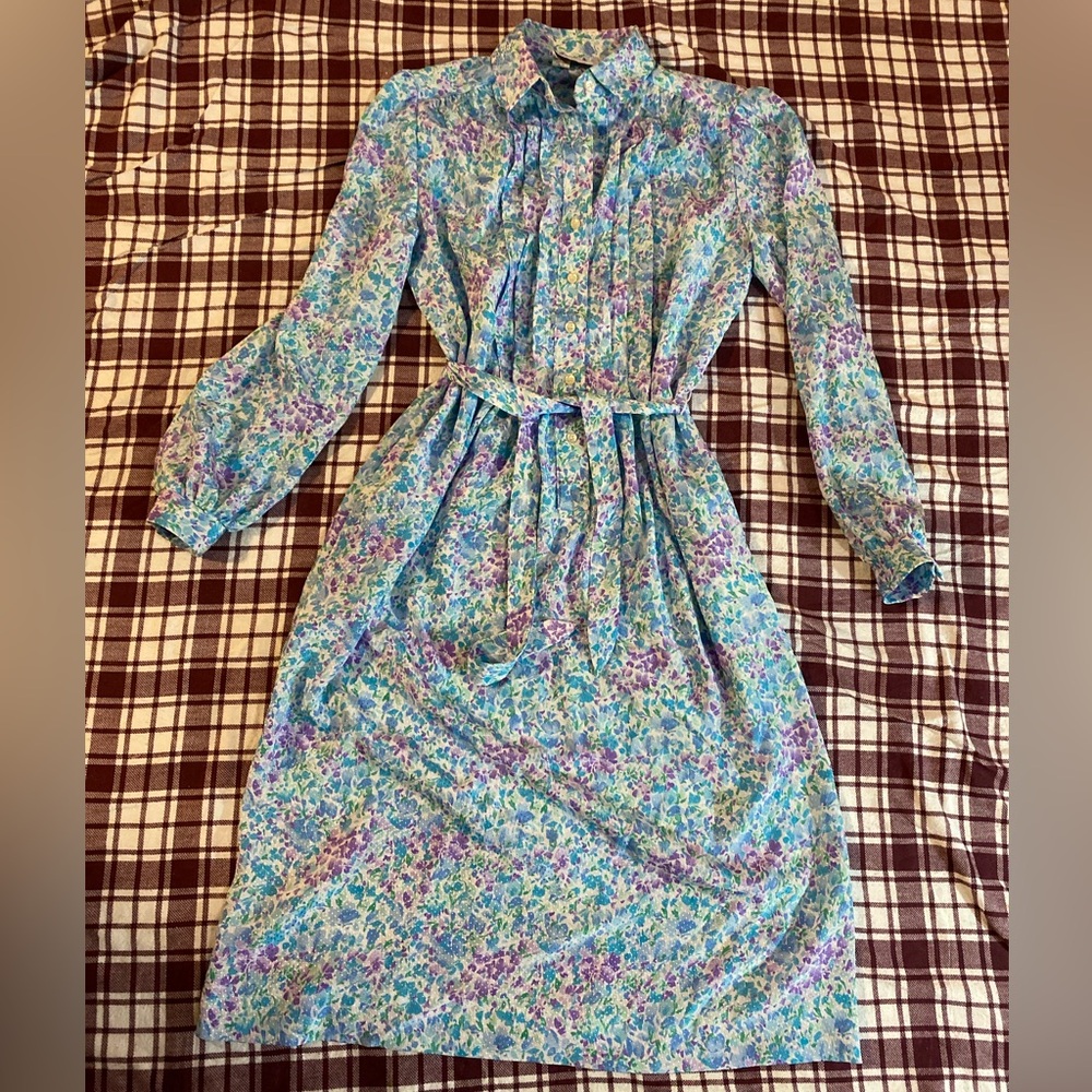 Women’s vintage Shrader Sport belted Long Sleeve Dress